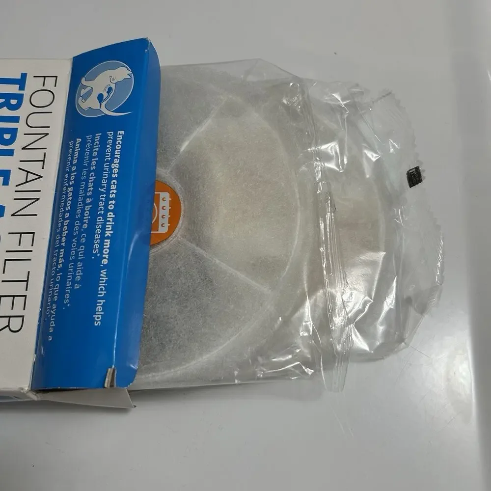 Catit Triple Action Fountain Filters 2pk NEW IN BOX 43745